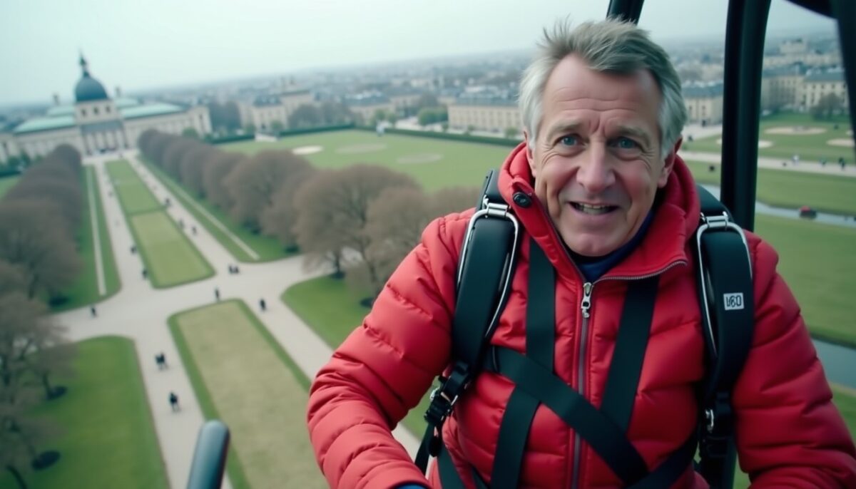 Tom partage son incroyable baptême de l'air en hélicoptère au-dessus de Versailles, aux portes de Paris